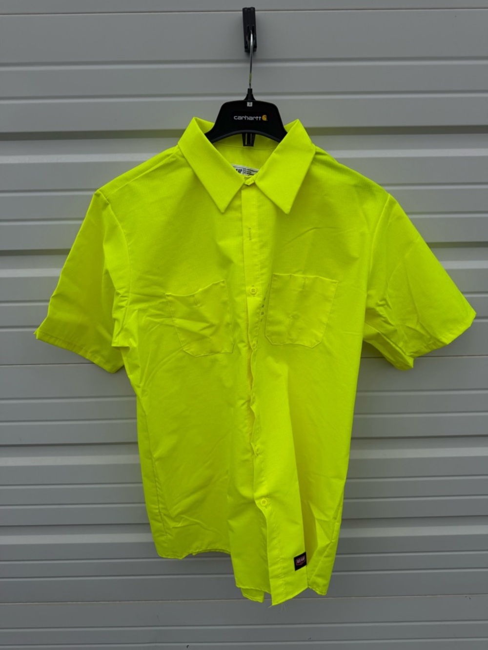 Redkap High-Visibility Neon Yellow Short-Sleeve Work Shirt - Men